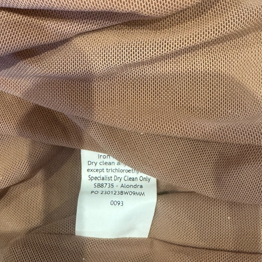 NWOT House of CB 'Alondra' Cafe Au Lait Beaded Maxi Dress sz L - Picture 14 of 14